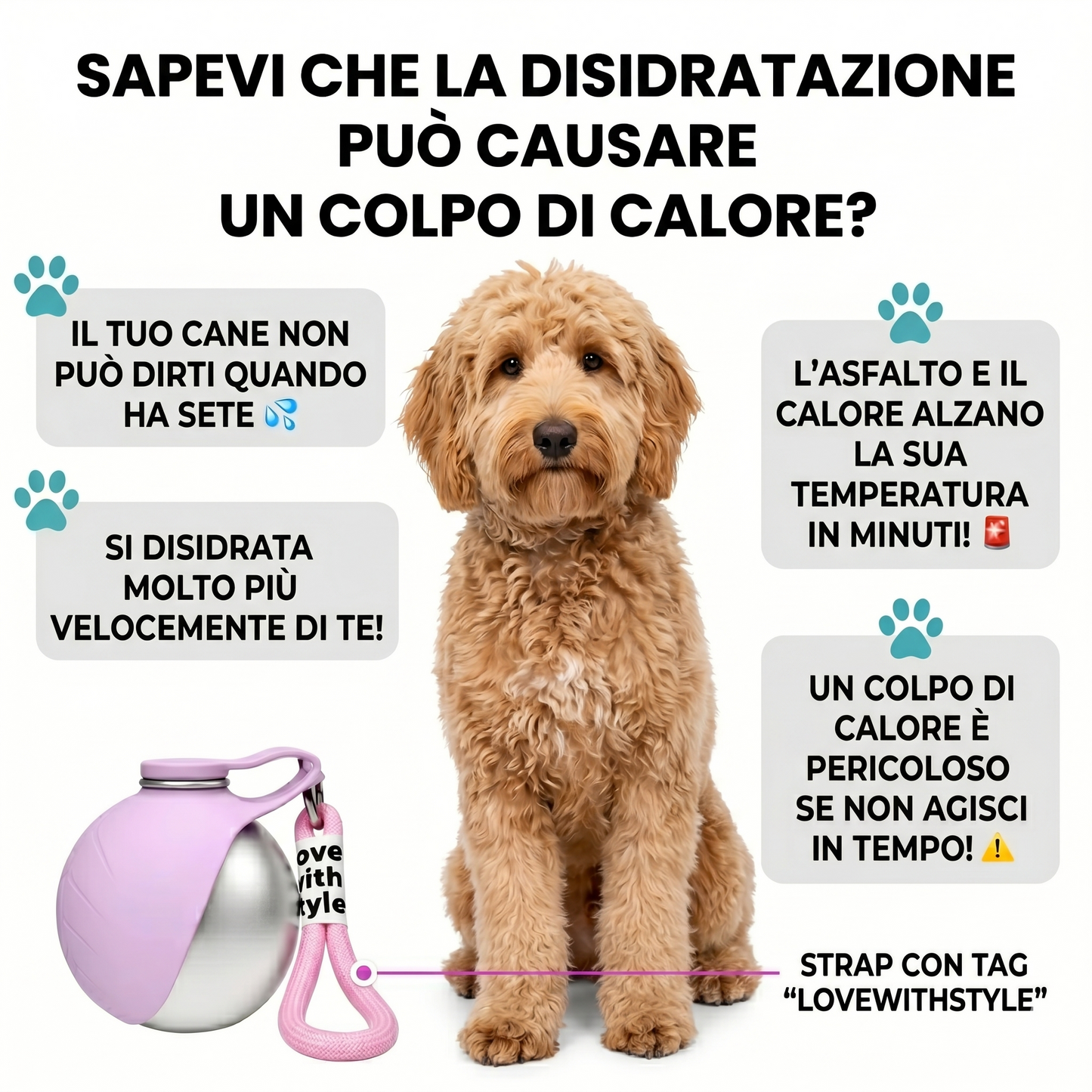 PallaSete™ - Bottiglia Portatile Per Cani