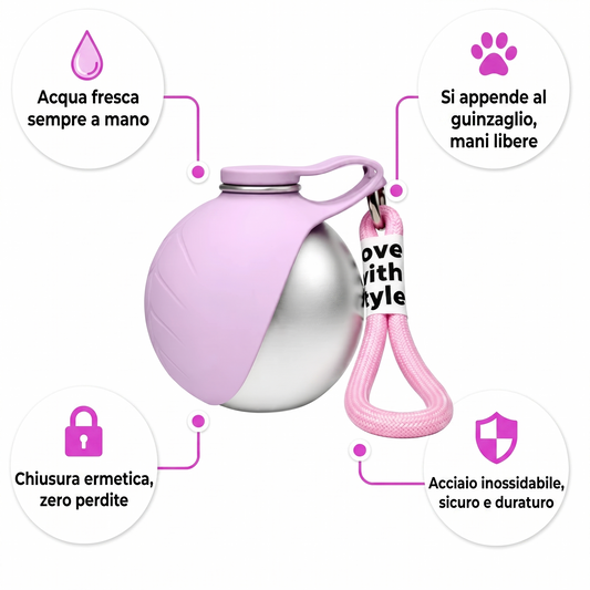 PallaSete™ - Bottiglia Portatile Per Cani